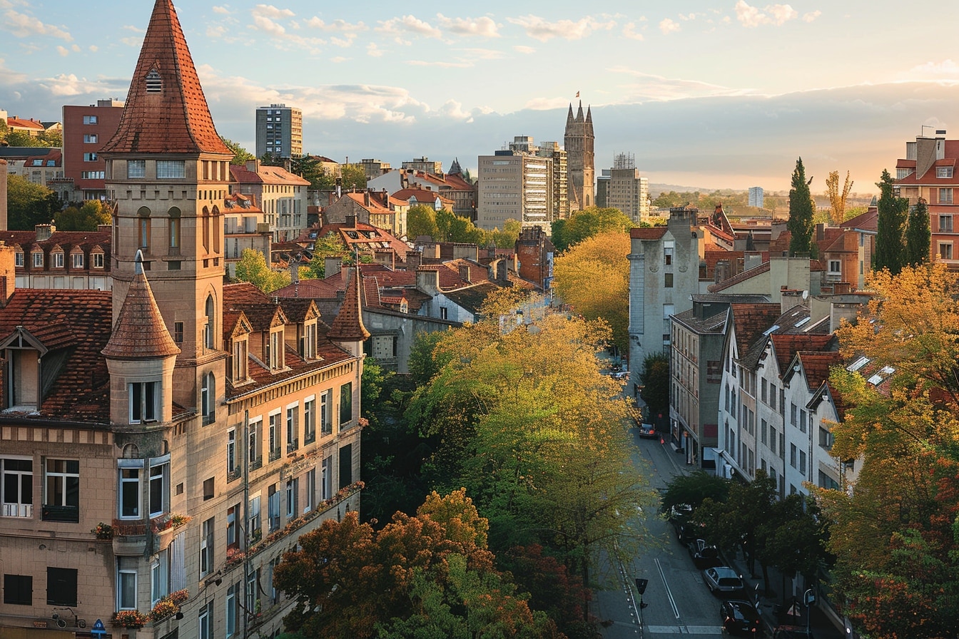 Vue panoramique de Clermont-Ferrand, ville clé pour l'investissement immobilier en France