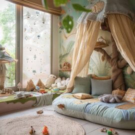 décoration écologique pour chambre d'enfant avec matériaux recyclés